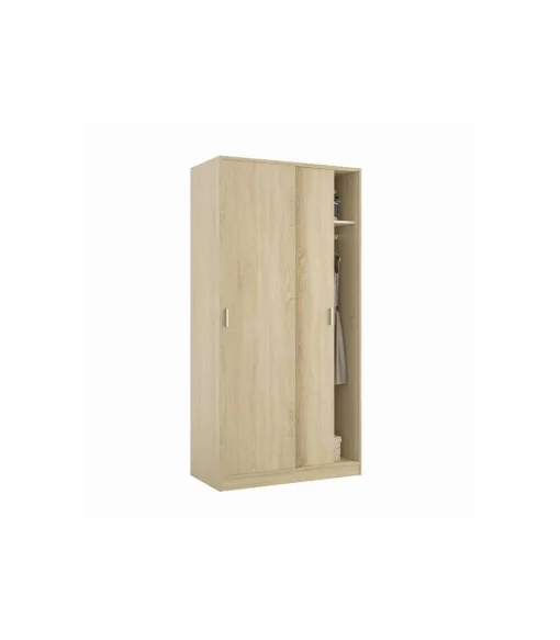 Armario ropero puertas correderas roble canadian. 200cm(alto). 100cm(ancho). 50cm(fondo).