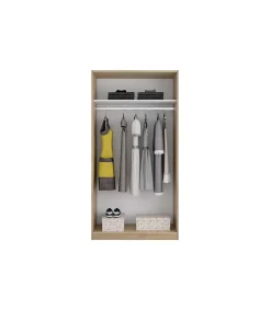 Armario ropero puertas correderas roble canadian. 200cm(alto). 100cm(ancho). 50cm(fondo).
