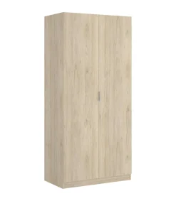 Armario ropero Sabiote con 2 puertas abatibles en roble natural 184 cm(alto)81 cm(ancho)52 cm(largo)