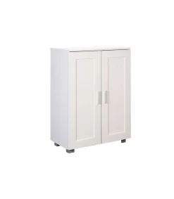 Armario Zapatero 2 puertas Md-María acabado blanco, 60cm(ancho) 84cm(altura) 33cm(fondo)
