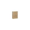 Armario Zapatero 2 Puertas abatibles Decor acabado pino/rattan, 60cm(ancho) 82cm(altura) 24cm(fondo)