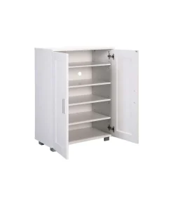 Armario Zapatero 2 puertas Md-María acabado blanco, 60cm(ancho) 84cm(altura) 33cm(fondo)