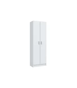 Armario zapatero Milan 2 puertas en acabado blanco 59 cm(ancho) 180 cm(altura) 37 cm(fondo)