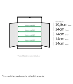 Armario Zapatero o recibidor Berlin en blanco y roble. 75 cm(ancho) 101 cm(altura) 36 cm(fondo)