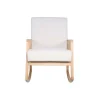 Butaca mecedora Julia microfibra crema / rattan / madera, 65cm(ancho) 98 cm(altura) 82 cm(fondo)