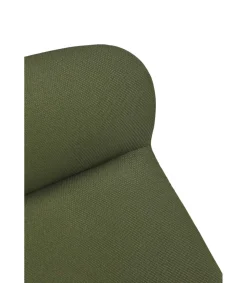 Butaca modelo Dins-Alta tapizada en tela color verde oscuro, 81cm(ancho) 114/43cm(alto) 83cm (largo)