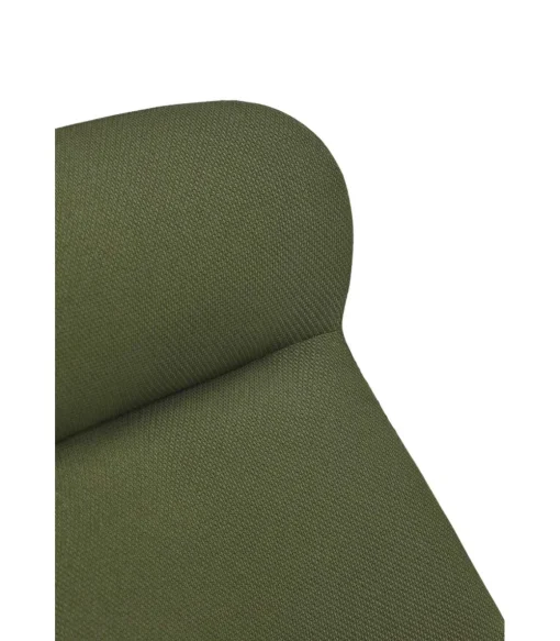 Butaca modelo Dins-Alta tapizada en tela color verde oscuro, 81cm(ancho) 114/43cm(alto) 83cm (largo)