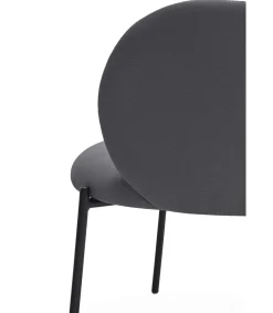Butaca modelo Mogi tapizada en tela color gris oscuro, 65cm(ancho) 74/44cm(alto) 60cm (largo)