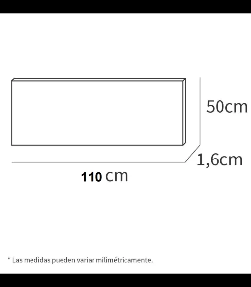 Cabecero Camila en acabado de color roble 50 cm(alto)110 cm(ancho)