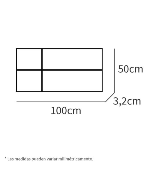 Cabecero juvenil Elsa acabado blanco, 50 cm(altura)100 cm(ancho)