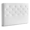 Cabecero Nadia para colchón de 150cm tapizado blanco, 160cm(ancho) 120cm(alto) 9cm(fondo)