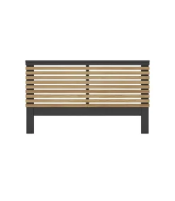 Cabecero para cama matrimonio Julen acabado bocamina/cera, fondo: 5cm Ancho: 163cm Alto: 100cm