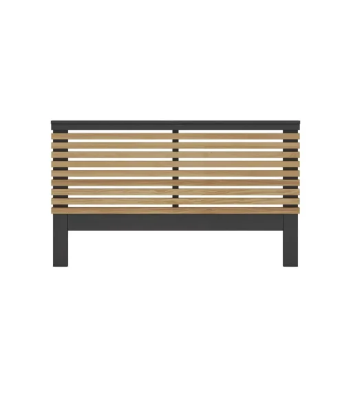 Cabecero para cama matrimonio Julen acabado bocamina/cera, fondo: 5cm Ancho: 146cm Alto: 100cm