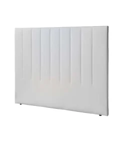 Cabecero Turín tapizado en polipiel blanco. 130cm(alto) 160cm(ancho) 7cm(fondo).