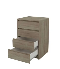 Cajonera 4 cajones Toledo acabado en roble cortez. 74cm(alto) 60cm(ancho) 45cm(fondo)