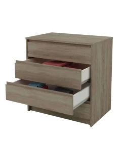 Cajonera 4 cajones Toledo acabado en roble cortez. 74cm(alto) 80cm(ancho) 45cm(fondo)