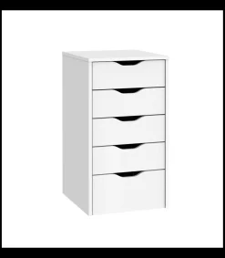 Cajonera Eko 5 cajones en blanco mate. 71 cm(alto)40 cm(ancho)43 cm(fondo).