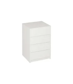 Cajonera Madrid de 50 cm con 4 cajones en blanco. 73,4 cm(alto)50 cm(ancho)45 cm(fondo)