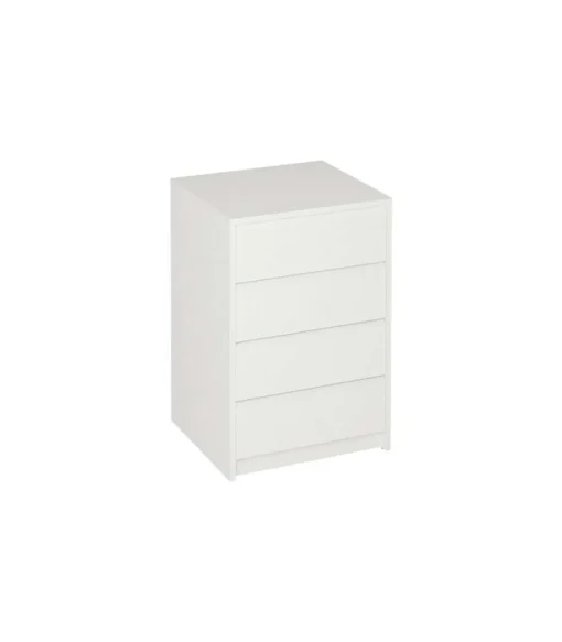 Cajonera Madrid de 50 cm con 4 cajones en blanco. 73,4 cm(alto)50 cm(ancho)45 cm(fondo)