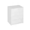 Cajonera Madrid en blanco. 73,4 cm(alto)60 cm(ancho)45 cm(fondo)