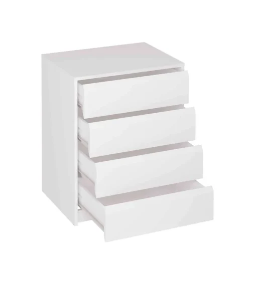 Cajonera Madrid en blanco. 73,4 cm(alto)60 cm(ancho)45 cm(fondo)