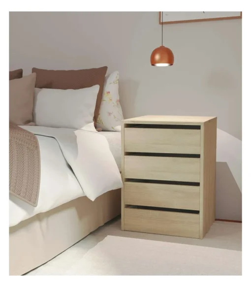 Cajonera Turin acabado roble, 63,5 cm(alto)46 cm(ancho)45 cm(fondo)