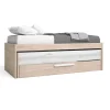 Cama compacta Flash acabado roble sahara/blanco, 62cm(alto) 202cm(ancho) 98cm(largo)