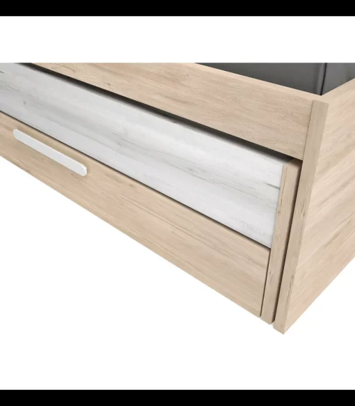Cama compacta Flash acabado roble sahara/blanco, 62cm(alto) 202cm(ancho) 98cm(largo)