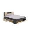 Cama compacta matrimonio Pozo Alcón en natural/grafito 95cm(alto) 147cm(ancho) 219cm(largo)