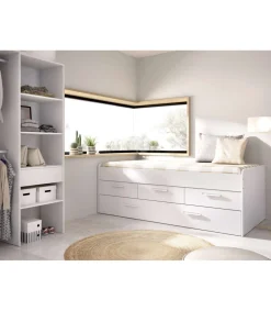 Cama compacta Rala de 90 cm en blanco 67.5 cm(alto)194.3cm(ancho)95 cm(largo)