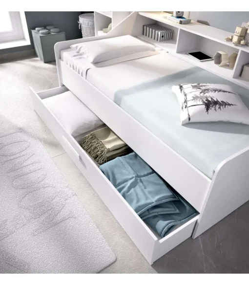 Cama compacta Rala de 90 cm en blanco 67.5 cm(alto)194.3cm(ancho)95 cm(largo)