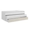 Cama compacta Soria acabado blanco/alistonado, 70cm(alto) 200cm(ancho) 97cm(largo)