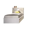 Cama juvenil con arrastre Tamesis para colchón de 90cm natural/blanco, 95cm(alto) 97.5cm(ancho) 218cm(largo)