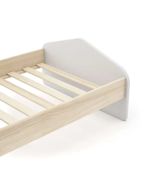 Cama juvenil Estela acabado blanco/cera blanca, 90cm(alto) 100cm(ancho) 195.4cm(fondo)