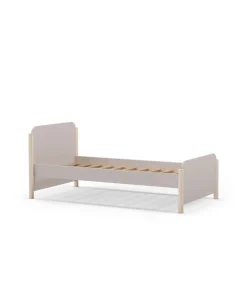 Cama juvenil modelo Emma acabado crema/cera blanca, 70cm(alto) 107cm(ancho) 199cm(fondo)