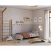 Cama juvenil modelo Noelia acabado crema/cera blanca, 45/90cm(alto) 106.5cm(ancho) 195.4cm(fondo)