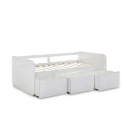 Cama nido 90 con 3 cajones modelo Adina acabado blanco Largo: 195.5 cm Ancho: 105 cm Alto: 70 cm