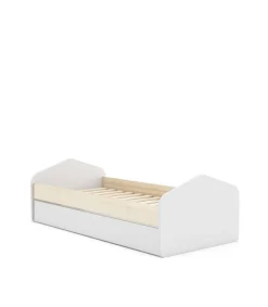 Cama nido juvenil Estela acabado blanco/cera blanca, 65cm(alto) 100cm(ancho) 205.4cm(fondo)