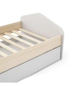 Cama nido juvenil Estela acabado blanco/cera blanca, 65cm(alto) 100cm(ancho) 205.4cm(fondo)