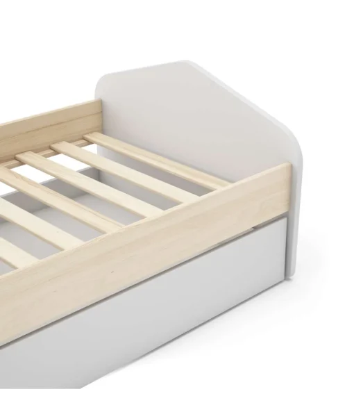 Cama nido juvenil Estela acabado blanco/cera blanca, 65cm(alto) 100cm(ancho) 205.4cm(fondo)