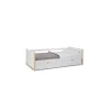 Cama nido juvenil Tiana con somier acabado blanco/natural 62 cm(alto) 200 cm(ancho) 98.5 cm(fondo)