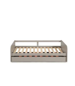 Cama nido Romina para colchones de 90 acabado gris Largo: 105 cm Ancho: 195.2 cm Alto: 60 cm
