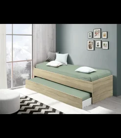 Cama nido Tibet acabado roble cambrian, 54 cm(alto)202 cm(largo)97 cm(ancho)