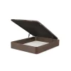 Canape abatible Global de Sonpura madera wengue tapa tapizada de 105x200.