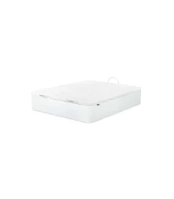 Canape abatible Global de Sonpura madera acabado blanco tapa tapizada de 135x200.