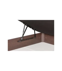 Canape abatible Global de Sonpura madera wengue tapa tapizada de 80x200.