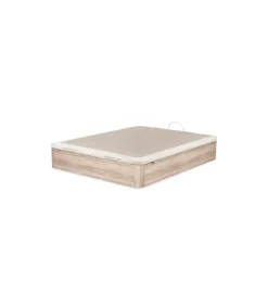 Canape abatible Line de Sonpura madera acabado roble cambrian tapa tapizada de 135x200.