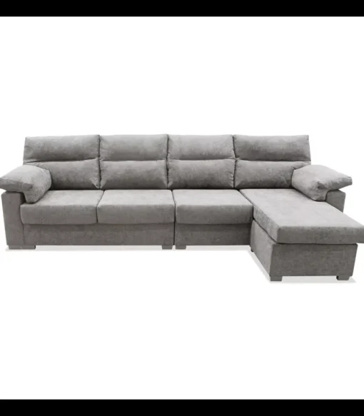 Chaiselongue reversible Esperanza tapizado gris, 275cm(ancho) 143cm(fondo) 89cm(altura).