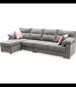 Chaiselongue reversible Esperanza tapizado gris, 275cm(ancho) 143cm(fondo) 89cm(altura).