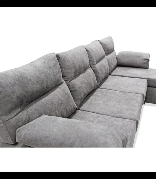 Chaiselongue reversible Esperanza tapizado gris, 275cm(ancho) 143cm(fondo) 89cm(altura).